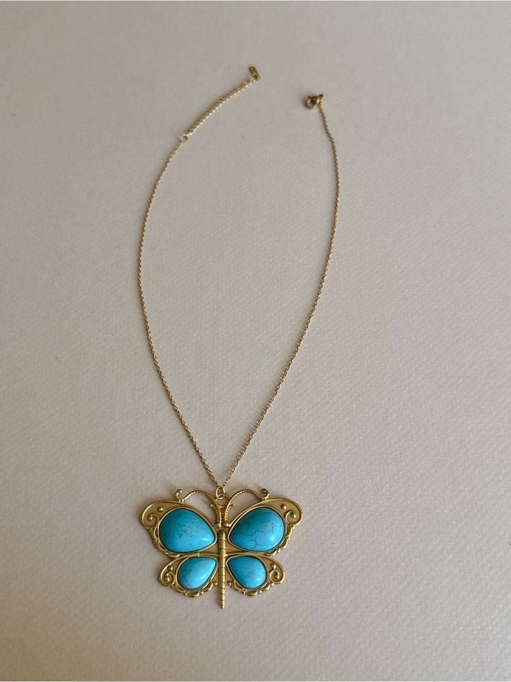 Butterfly Pendant Necklace S1460 - Picture 3 of 3
